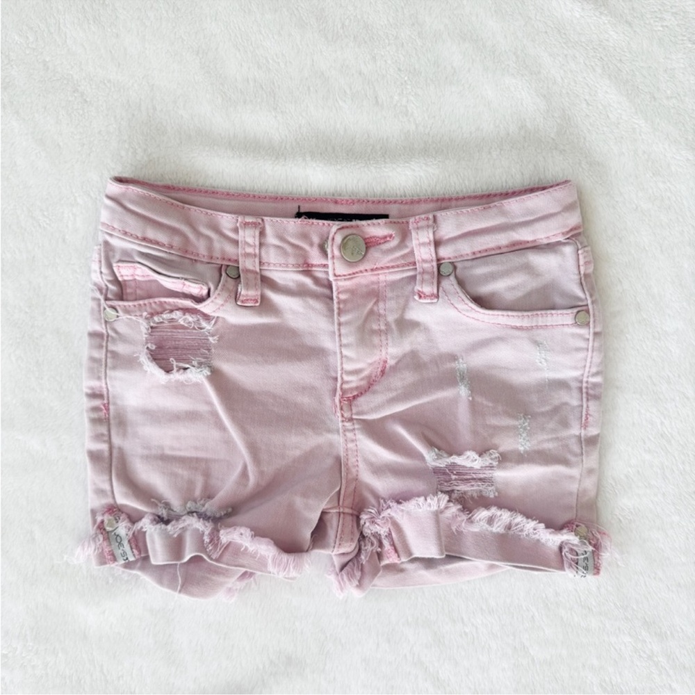 Joe’s Jeans Girls Pink Distressed Denim Shorts Size 5 Summer Cutoffs